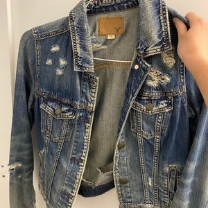 Ripped American eagle jean jacket